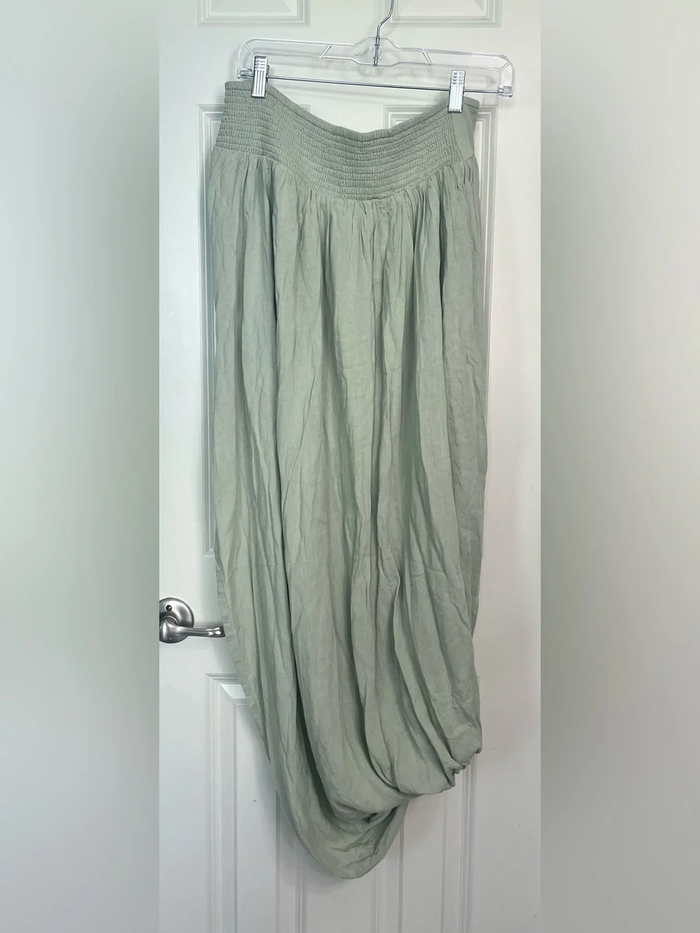 Free People Linen Top and Skirt Set in Pistachio NWT